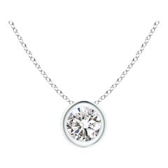 Pendentif en or blanc 18 carats serti de diamants (Color-I-J  Clarté-I1-I2)