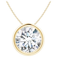 Anhänger mit 5 Karat Diamanten in Lünettenfassung aus 18 Karat Gelbgold (Farb-G  Klarheit-VS2)