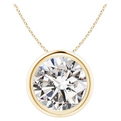 Anhänger aus 14 Karat Gelbgold mit 5 Karat Diamanten in Lünettenfassung (Color-I-J  Klarheit-I1-I2)