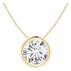 Anhänger mit 1,25 Karat Diamanten in Lünettenfassung aus 18 Karat Gelbgold (Farb-G  Klarheit-VS2)