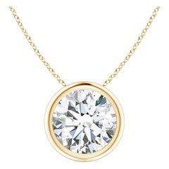 Anhänger aus 18 Karat Gelbgold mit 2,01 Karat Diamanten in Lünettenfassung (Color-G  Klarheit-VS2)
