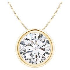 Anhänger aus 18 Karat Gelbgold mit 5 Karat Diamanten in Lünettenfassung (Color-H  Klarheit-SI2)