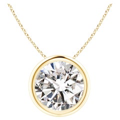 Anhänger aus 18 Karat Gelbgold mit 3 Karat Diamanten in Lünettenfassung (Color-I-J  Klarheit-I1-I2)