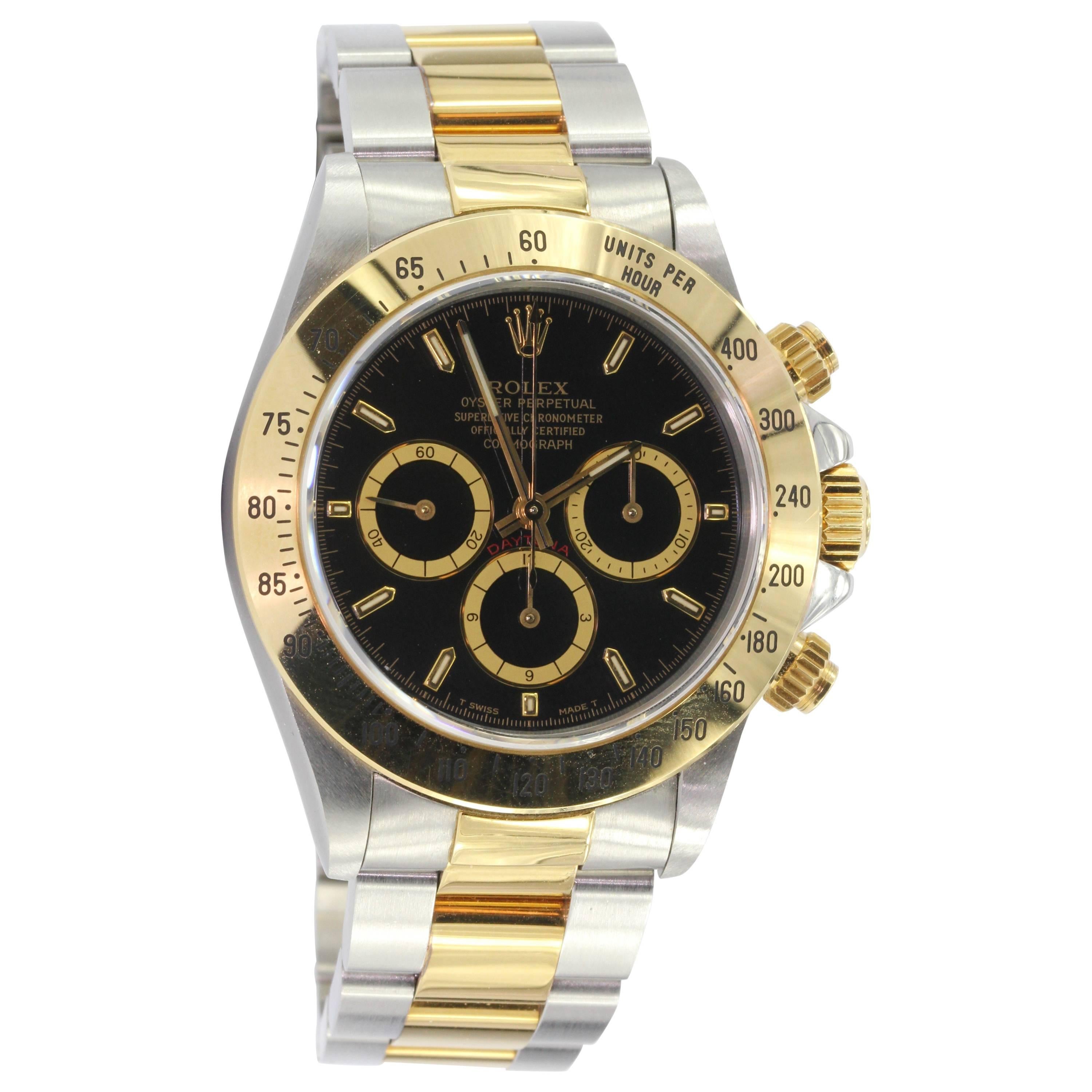 Rolex yellow gold stainless steel Perpetual Daytona Automatic Wristwatch  