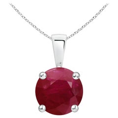 Pendentif en argent 925 avec solitaire en rubis Classic 3,75 ct