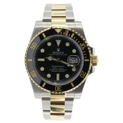 Rolex Yellow Gold Stainless Steel Submariner Automatic Wristwatch Ref 116613