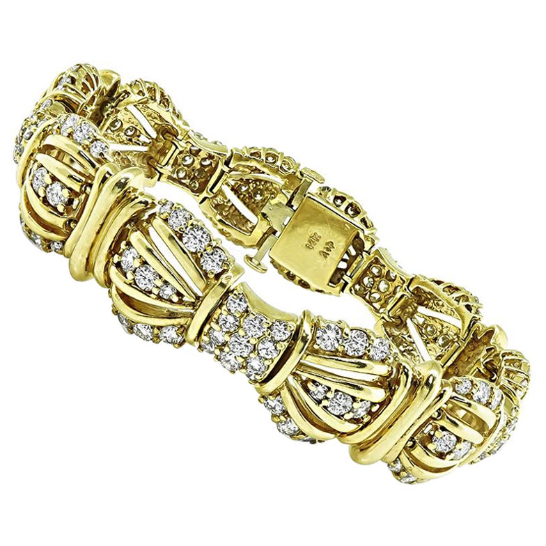 6.50ct Diamond Gold Bracelet