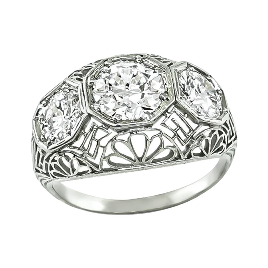 Edwardian 2.10cttw Diamond Three Stone Ring