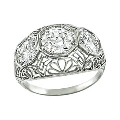 Edwardian 2.10cttw Diamond Three Stone Ring