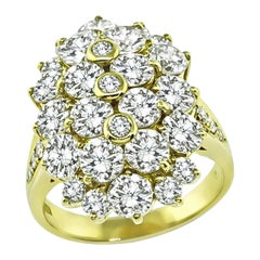 Anillo de cóctel de oro con diamantes 5,18 ct