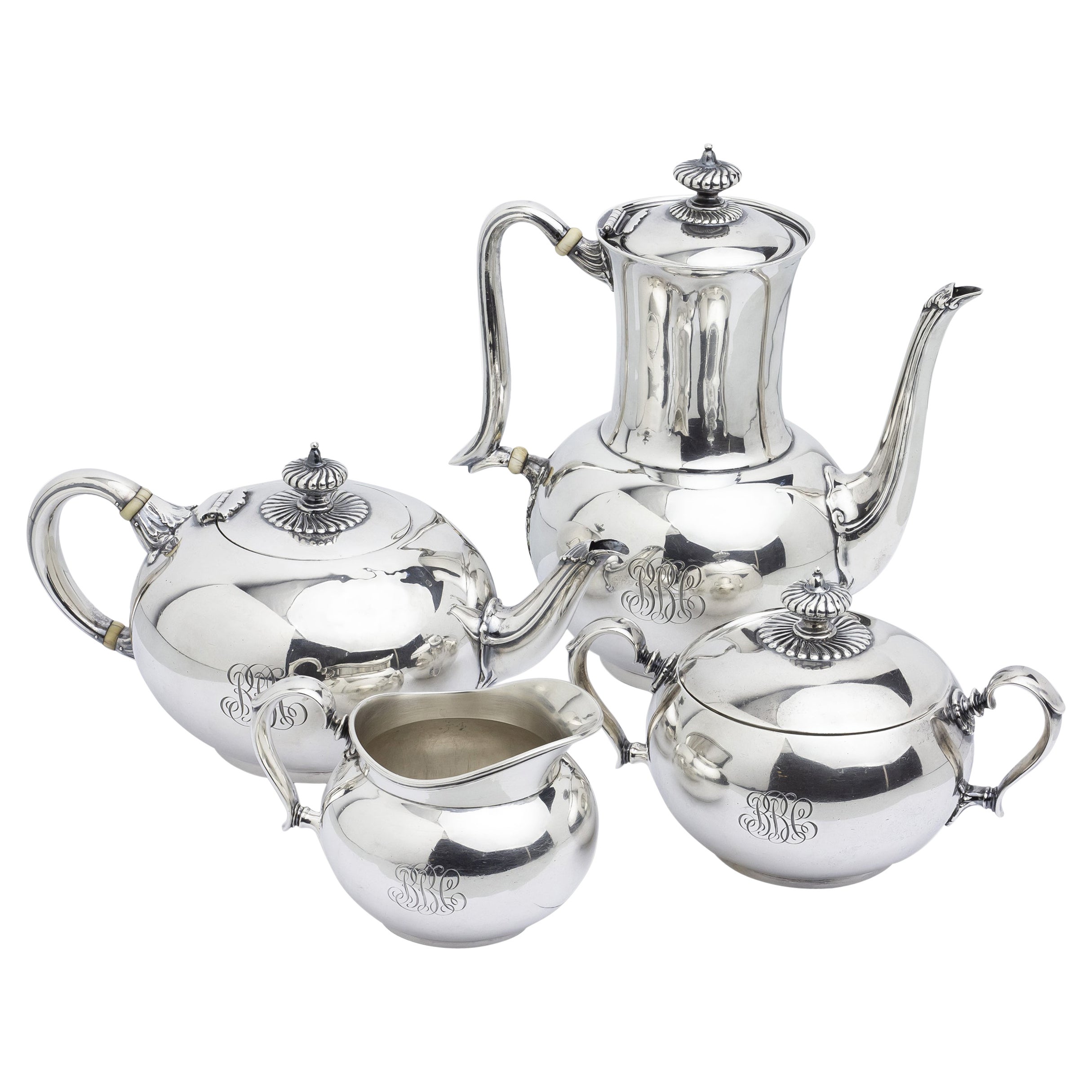 Sterling Silver Four Piece Tea and Coffee Service by Tiffany & Company