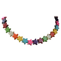 Multicoloured Star Howlite Beaded Choker Necklace