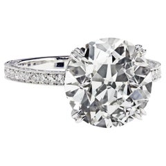Anello di fidanzamento in platino con diamante certificato OEC da 3,04 carati