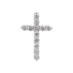 Classic Diamond White 14k Gold Pendant for Her