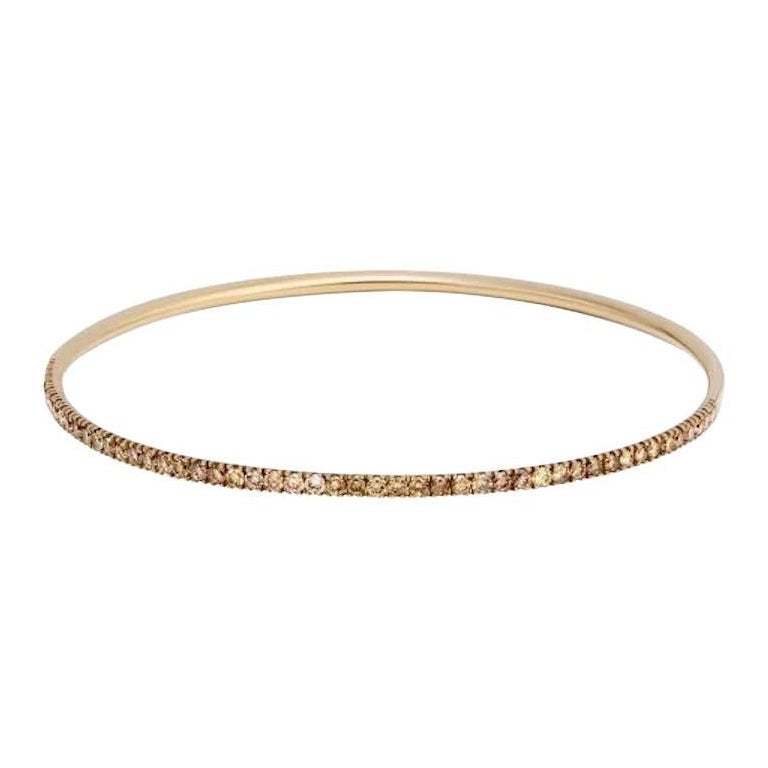 Bracelet Chic Cognac Diamants Or Rose 18k pour Elle