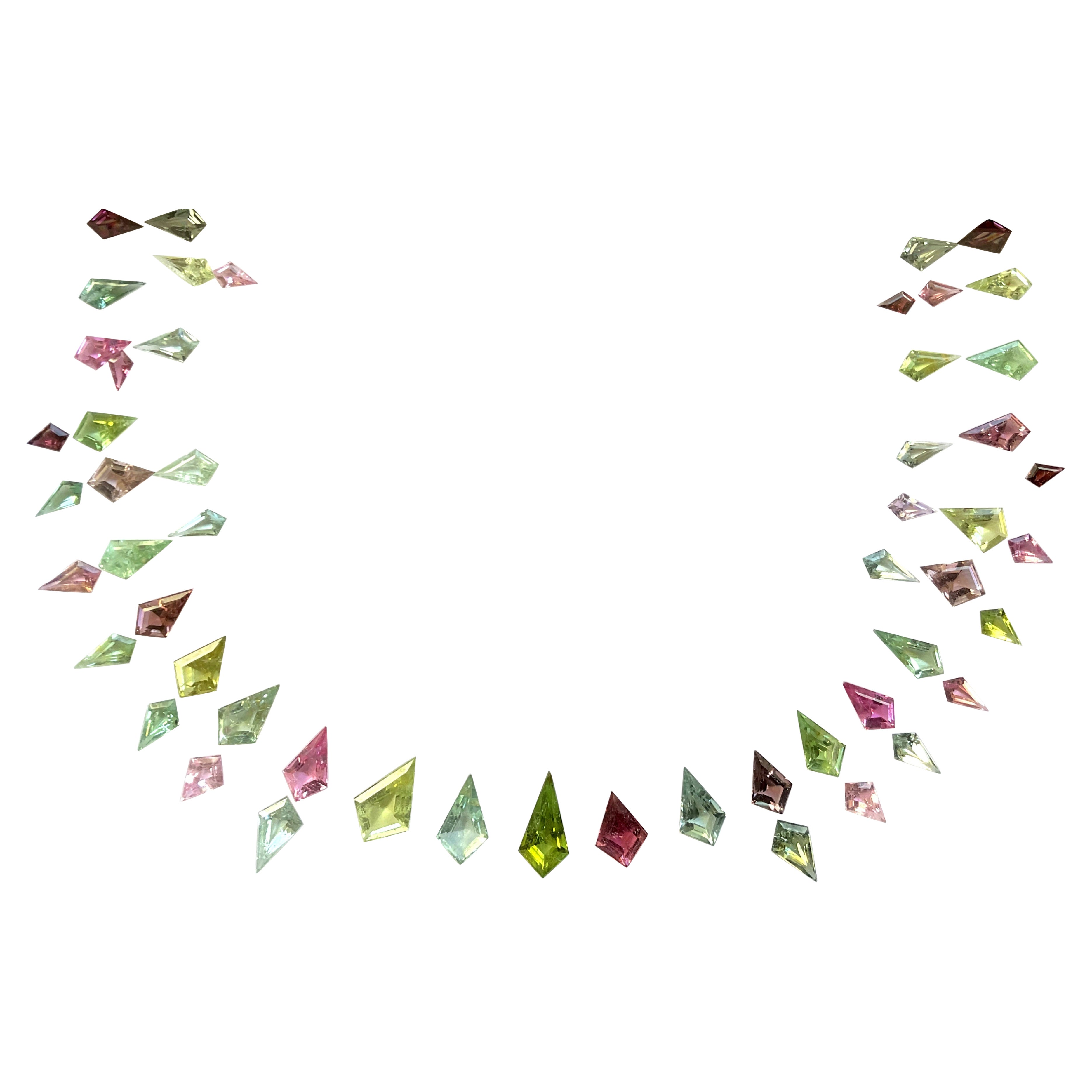 37,94 Karat Multi Turmalin Top-Qualität Fancy Layout für Schmuck natürlichen Edelstein im Angebot