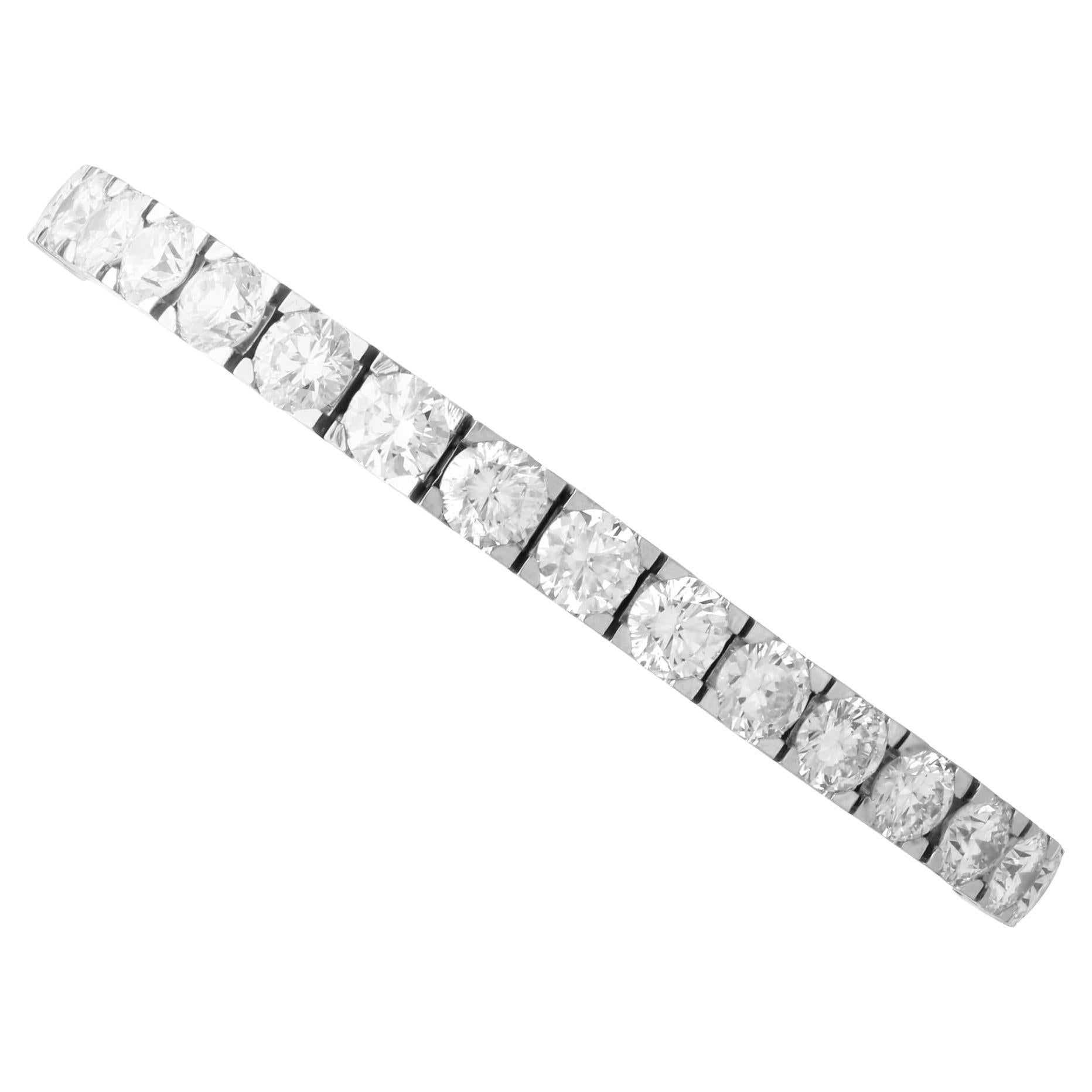 Vintage French 16.75Ct Diamond and Platinum Bracelet Circa 1950