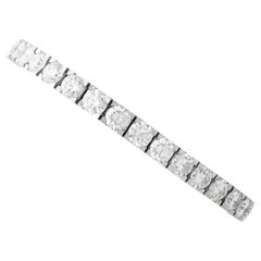 Bracelet français vintage en platine et diamants 16,75 carats, c. 1950
