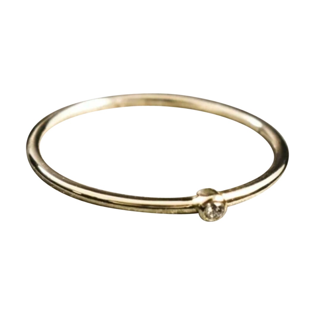 14k Solid Gold Diamond Ring Natural Diamond Studded Gold Ring Valentines Ring
