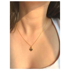 Colgante de oro macizo de 14 quilates con candado de corazón Collar minimalista con candado para niñas Cumpleaños.