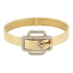 Bracciale con fibbia di diamanti Hermès