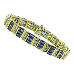 Goldarmband mit 2,25 Karat Saphir und 1,70 Karat Diamant