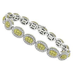 3.25ct Yellow Sapphire 1.28ct Diamond Bracelet