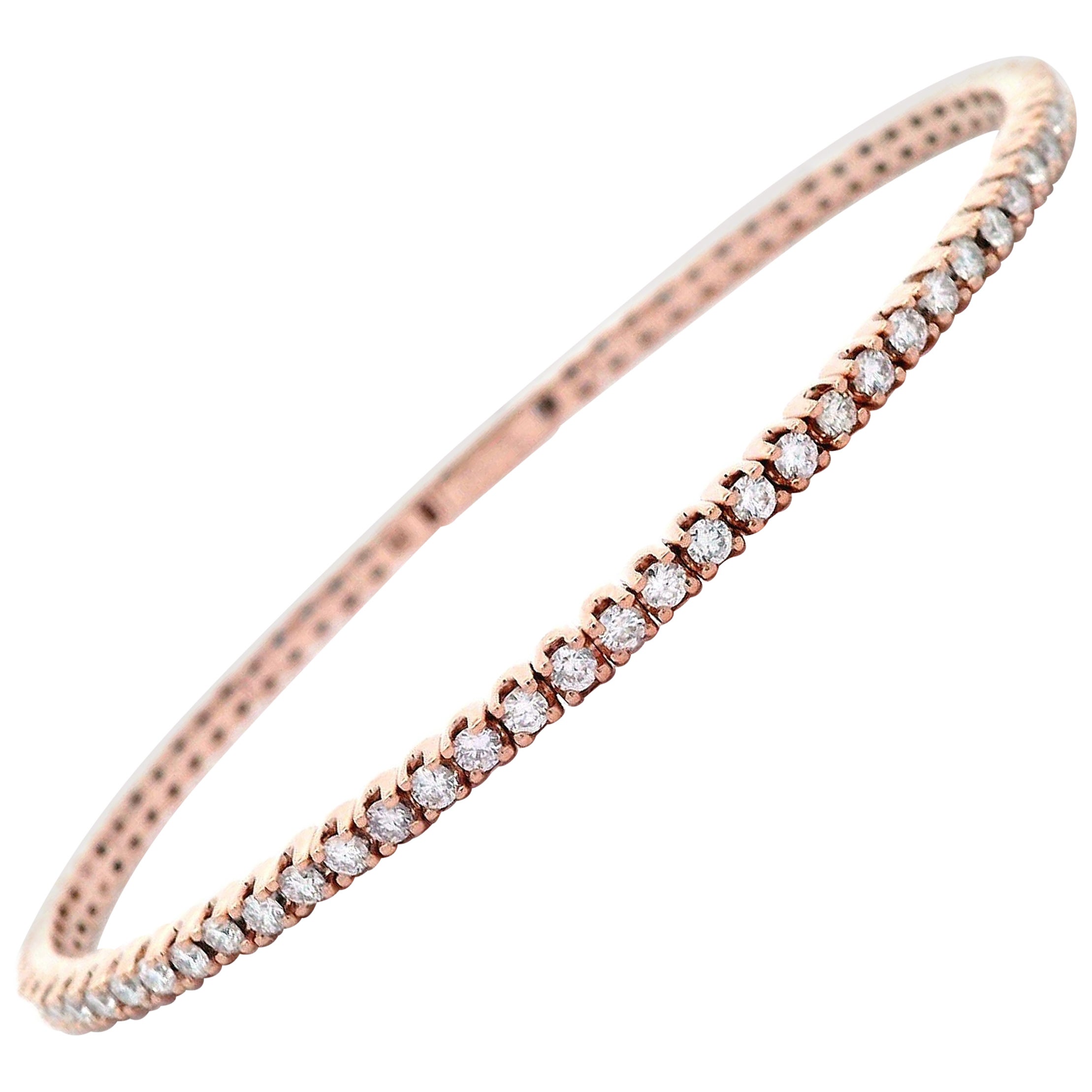 Alexander Beverly Hills Bracciale Tennis Flessibile con Diamante 1,85ct Oro Rosa