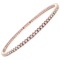 Alexander Beverly Hills Bracciale Tennis Flessibile con Diamante 1,85ct Oro Rosa