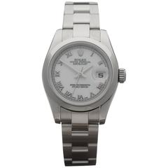 Rolex ladies Stainless Steel Oyster Datejust Automatic Wristwatch Ref 179160 