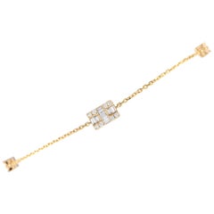 Bracciale Station in oro giallo 14K con diamanti da 0,20 carati