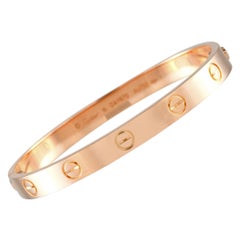 Cartier LOVE 18K Rose Gold Bracelet Size 16