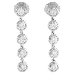 Van Cleef & Arpels Palmyre 18K White Gold 1.52 ct Diamond Earrings