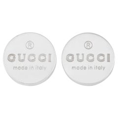 Gucci Silver Trademark Stud Earrings