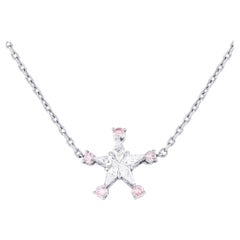 Platinum 0.88ct Diamond Star Necklace