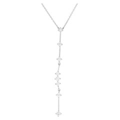 14K White Gold 0.40ct Diamond Drop Necklace