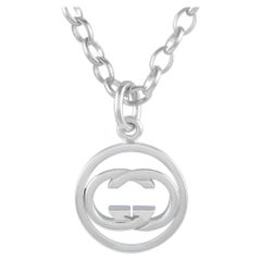 Gucci Silver Interlocking G Logo Necklace