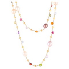 Marco Bicego 18K Yellow Gold Multicolored Gemstone Necklace