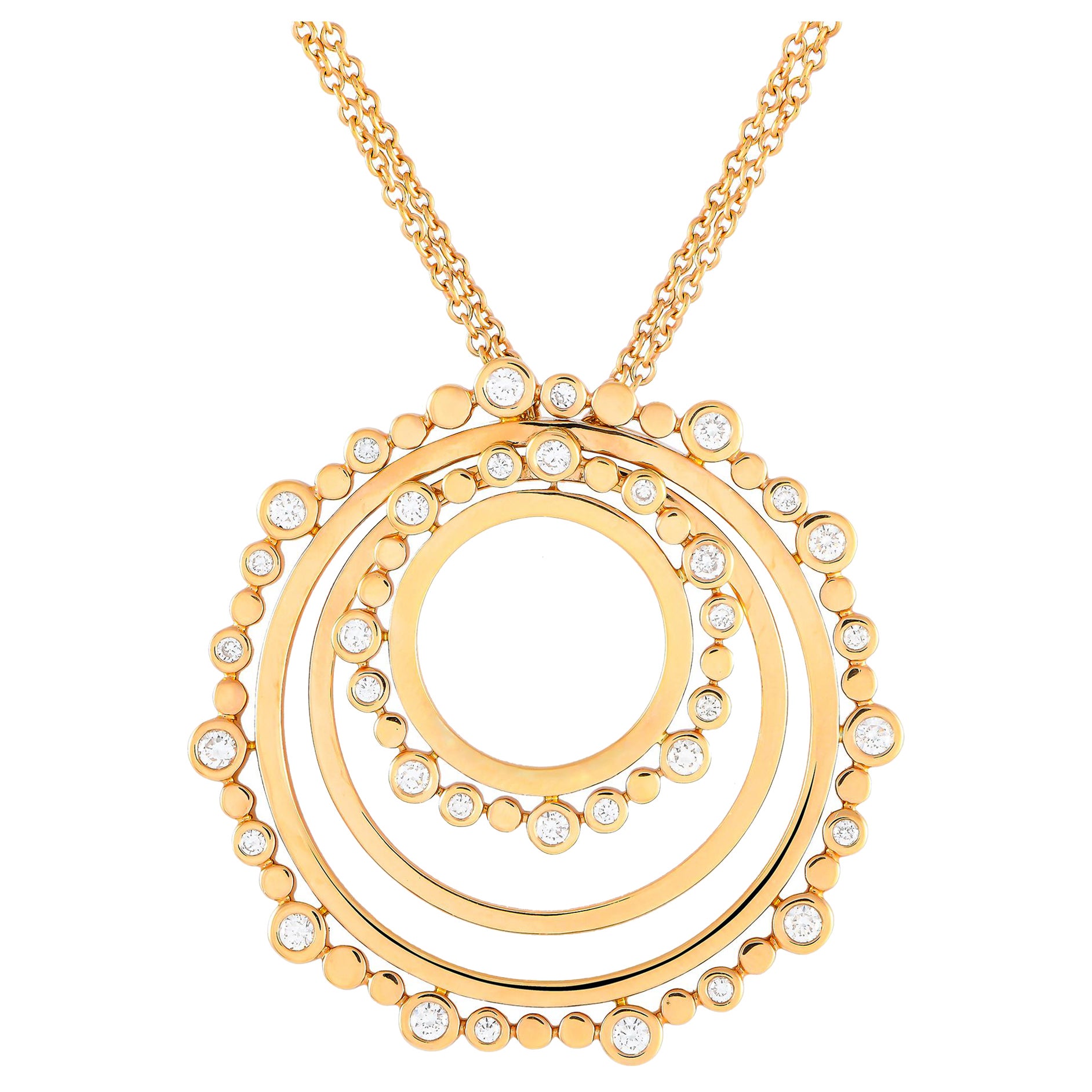 Bucherer Collier circulaire en or rose 18 carats avec diamants de 0,69 carat
