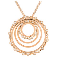 Bucherer 18K Rose Gold 0.89ct Diamond Circle Necklace