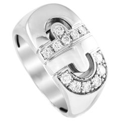 Bvlgari Parentesi 18K White Gold 0.25ct Diamond Ring