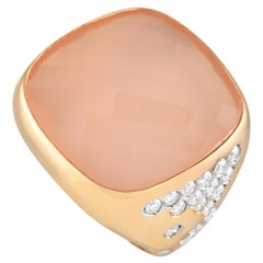 Casato 18K Yellow Gold 0.65ct Diamond and Chalcedony Ring