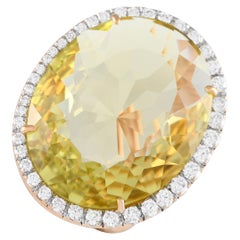 Casato 18K Rose Gold 1.14ct Diamond and Gold Quartz Ring