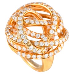 de Grisogono Matassa 18K Rose Gold 3.25ct Diamond Cocktail Ring
