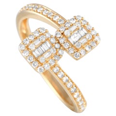 Anillo Bypass de Diamantes de 0,50 ct en Oro Amarillo de 14K