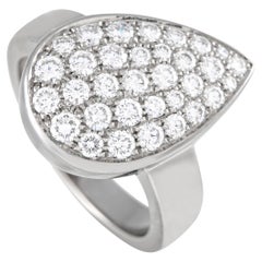 Piaget Magic Garden 18K White Gold 1.03ct Diamond Pear Ring