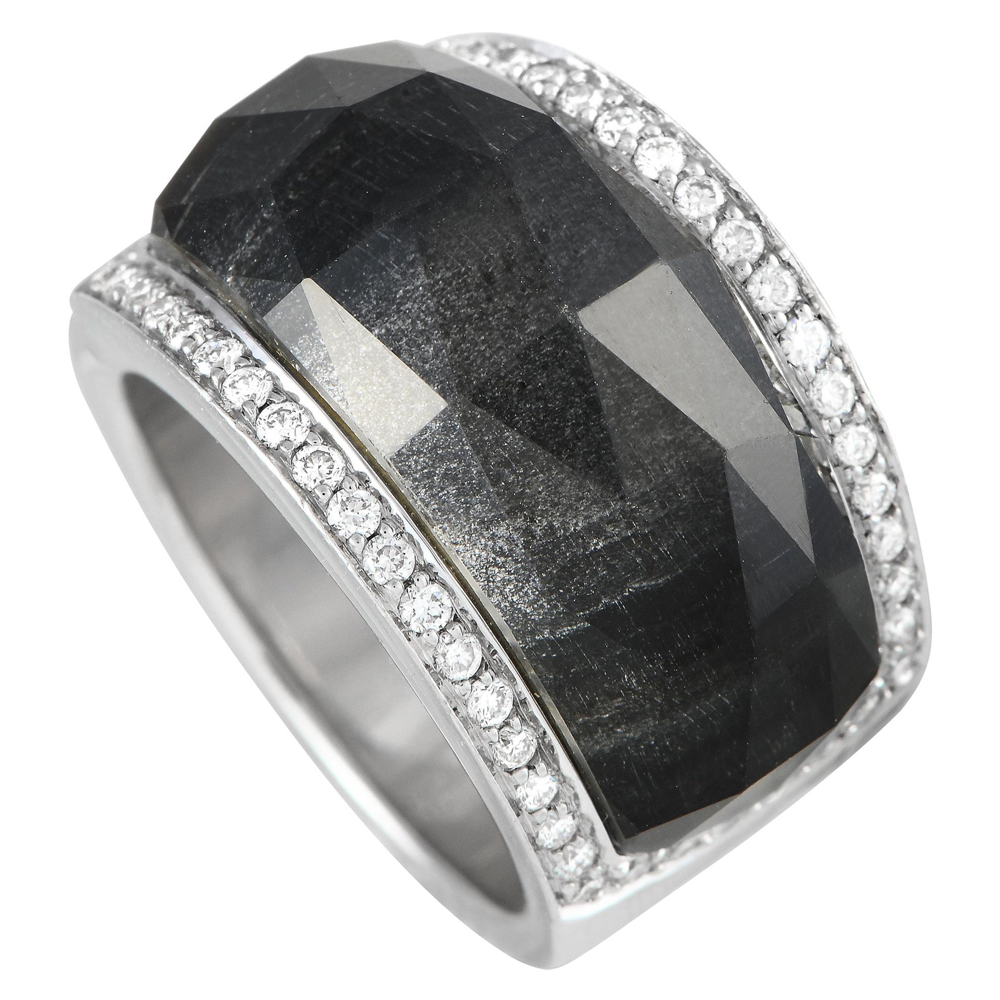 Stephen Webster Crystal Haze 18K White Gold 0.60ct Diamond and Crystal Ring