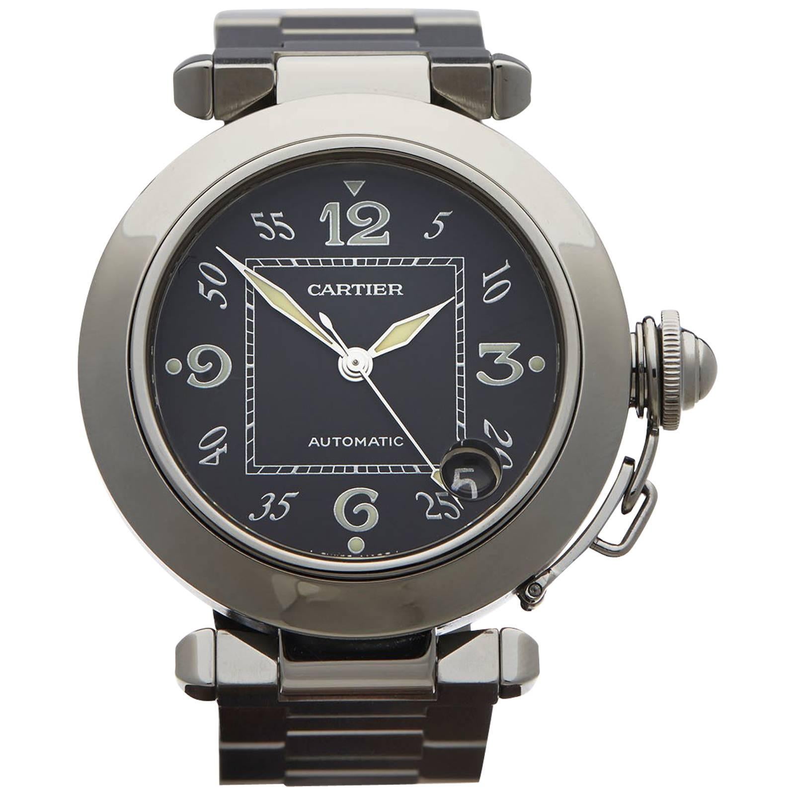 Cartier Stainless Steel Pasha Automatic Wristwatch 2324