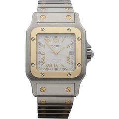 Cartier Yellow Gold Stainless Steel Santos anniversary dial Automatic Wristwatch