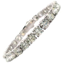 Alexander Beverly Hills Bracelet tennis 18 carats avec diamants 27,76 carats certifiés GIA « Avg 1,02 carat »
